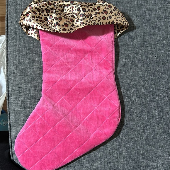 Quacker Factory Christmas stockings with animal print hem and rhinestones - Picture 3 of 7